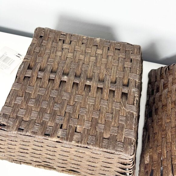 Harvest Home Collections Brown Baskets 10” By 10” NEW w/Tags - Picture 11 of 11